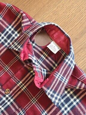 Windridge - Vintage Plaid Board Shirt - Size S - Red & Navy Tartan Plaid